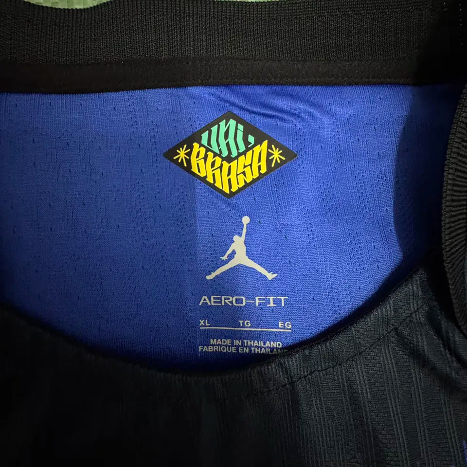 2026/27 Brazil Away Blue Player Version Long Sleeve Soccer Jersey Detail 3