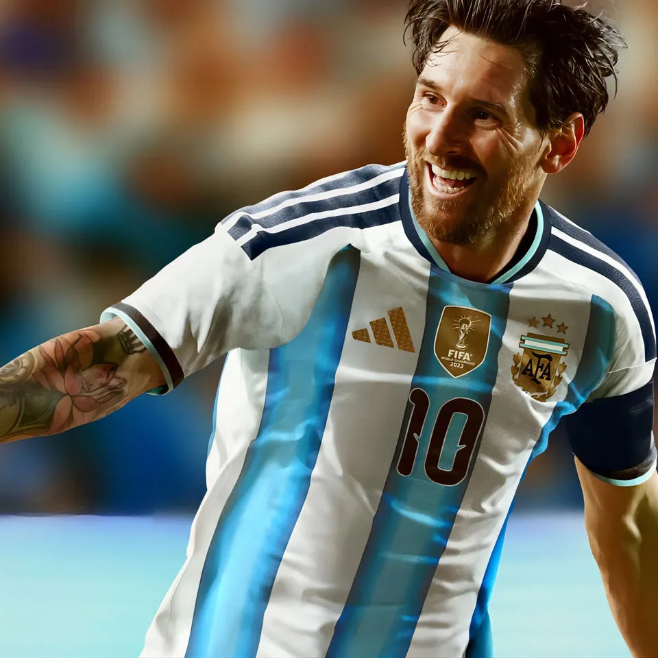 2026/27 Argentina 1:1 Quality Home Fans Soccer Jersey (Have Right Patch 有右臂章 金底白字） Detail 2
