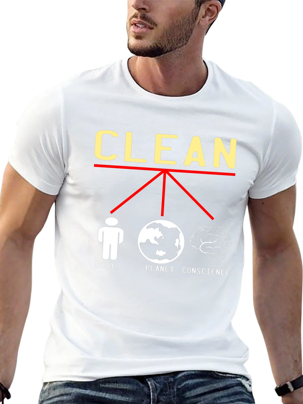 Clean Body Planet Conscience Graphic Tee