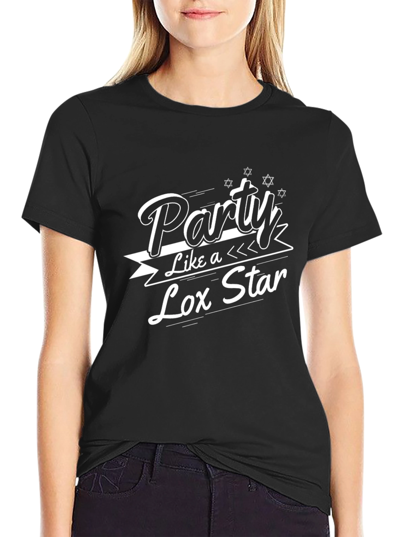 Party Like a Lox Star Black T-Shirt