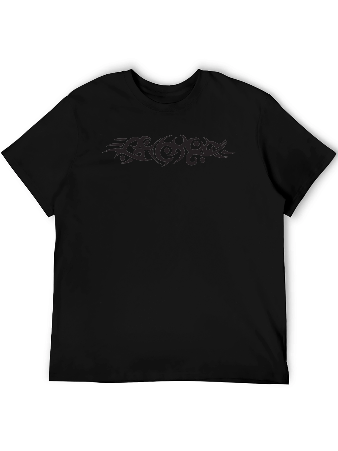 Mens Black Tribal Graphic T-Shirt