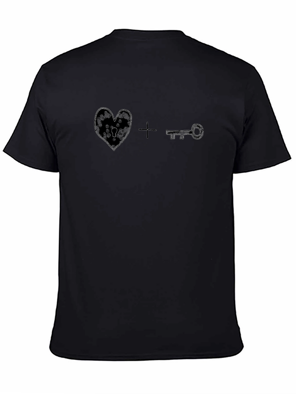 Heart Lock & Key Graphic T-Shirt
