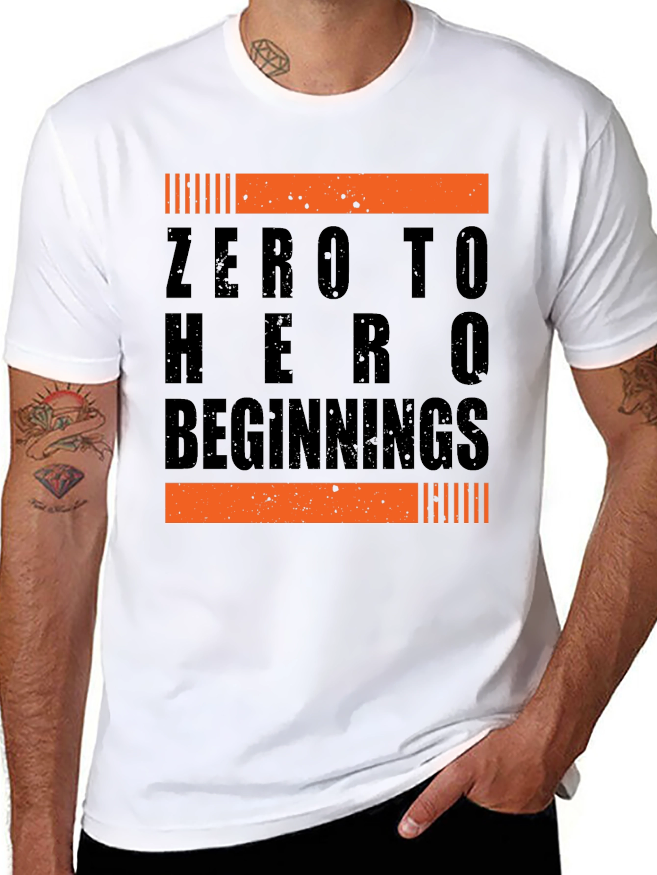Zero to Hero Beginnings Black Graphic Tee