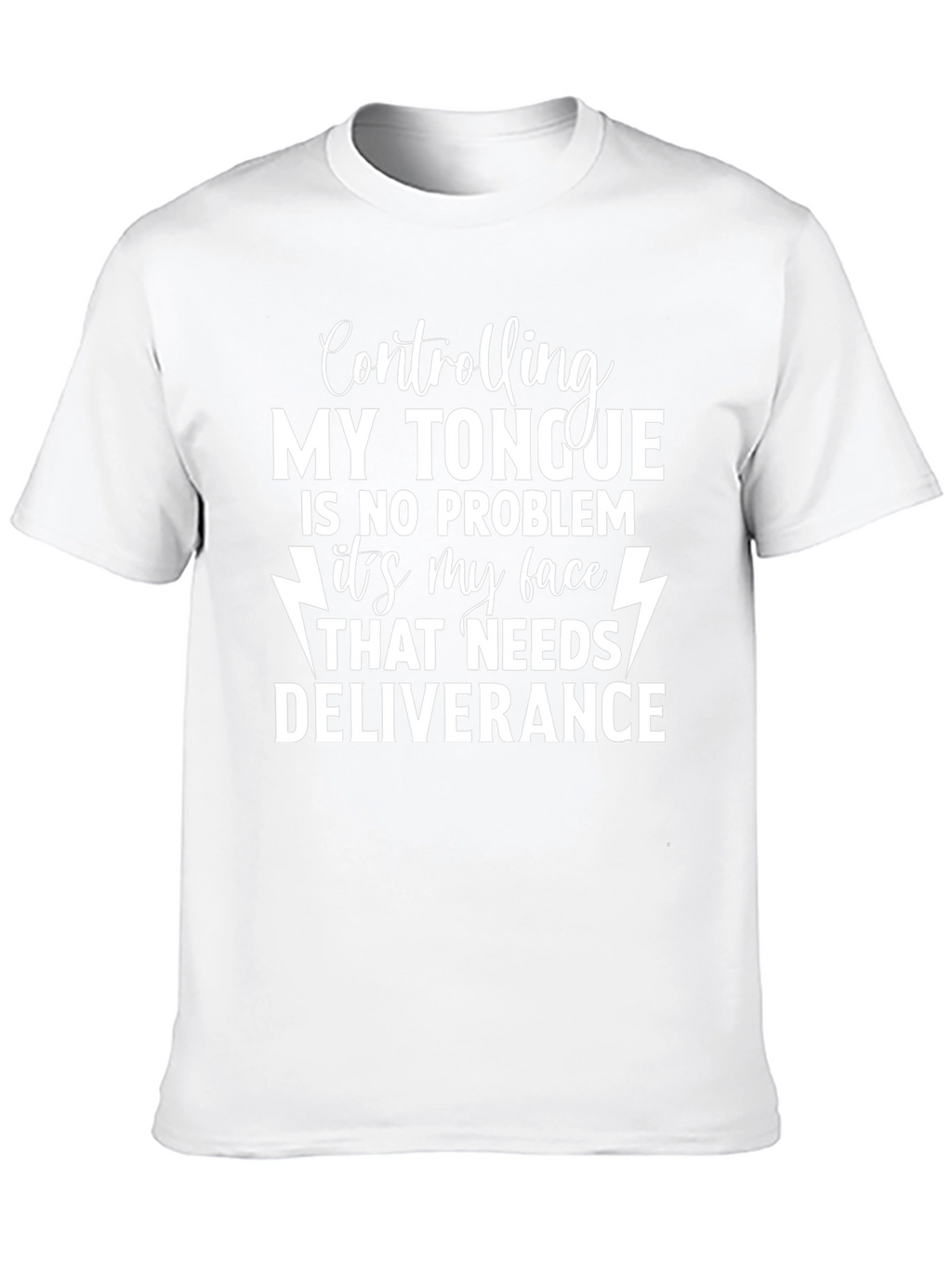 Controlling My Tongue T-Shirt Funny Humor Tee