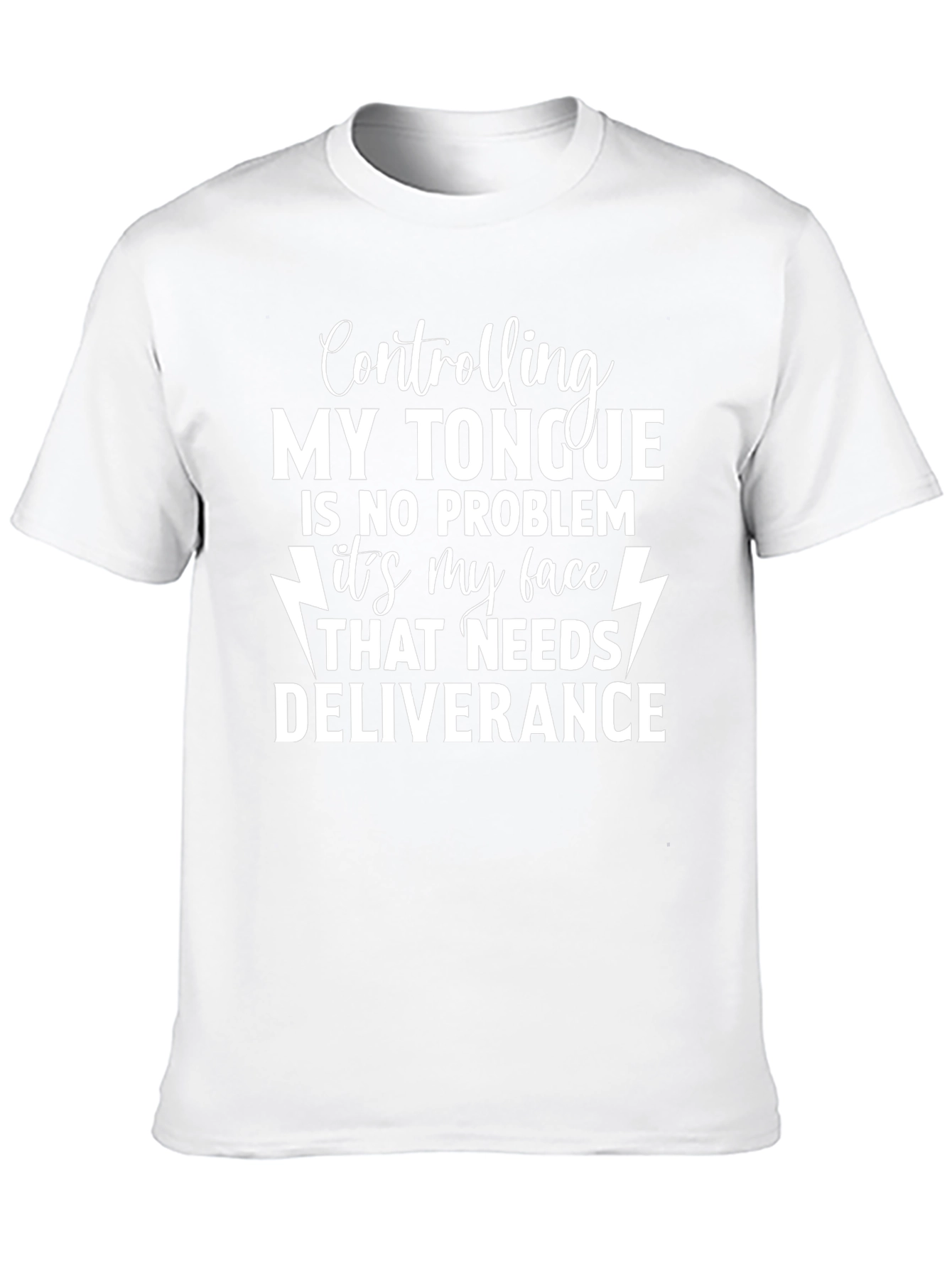 Controlling My Tongue T-Shirt Funny Humor Tee