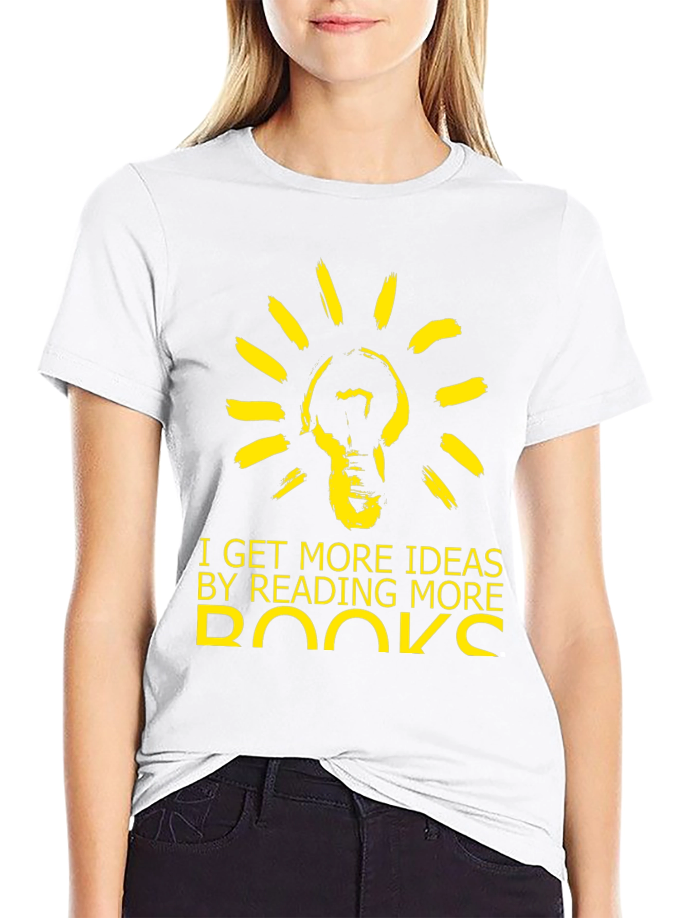 Reading Ideas Graphic Tee - Black Cotton Blend