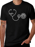Veterinarian Stethoscope Paw Print Graphic Tee