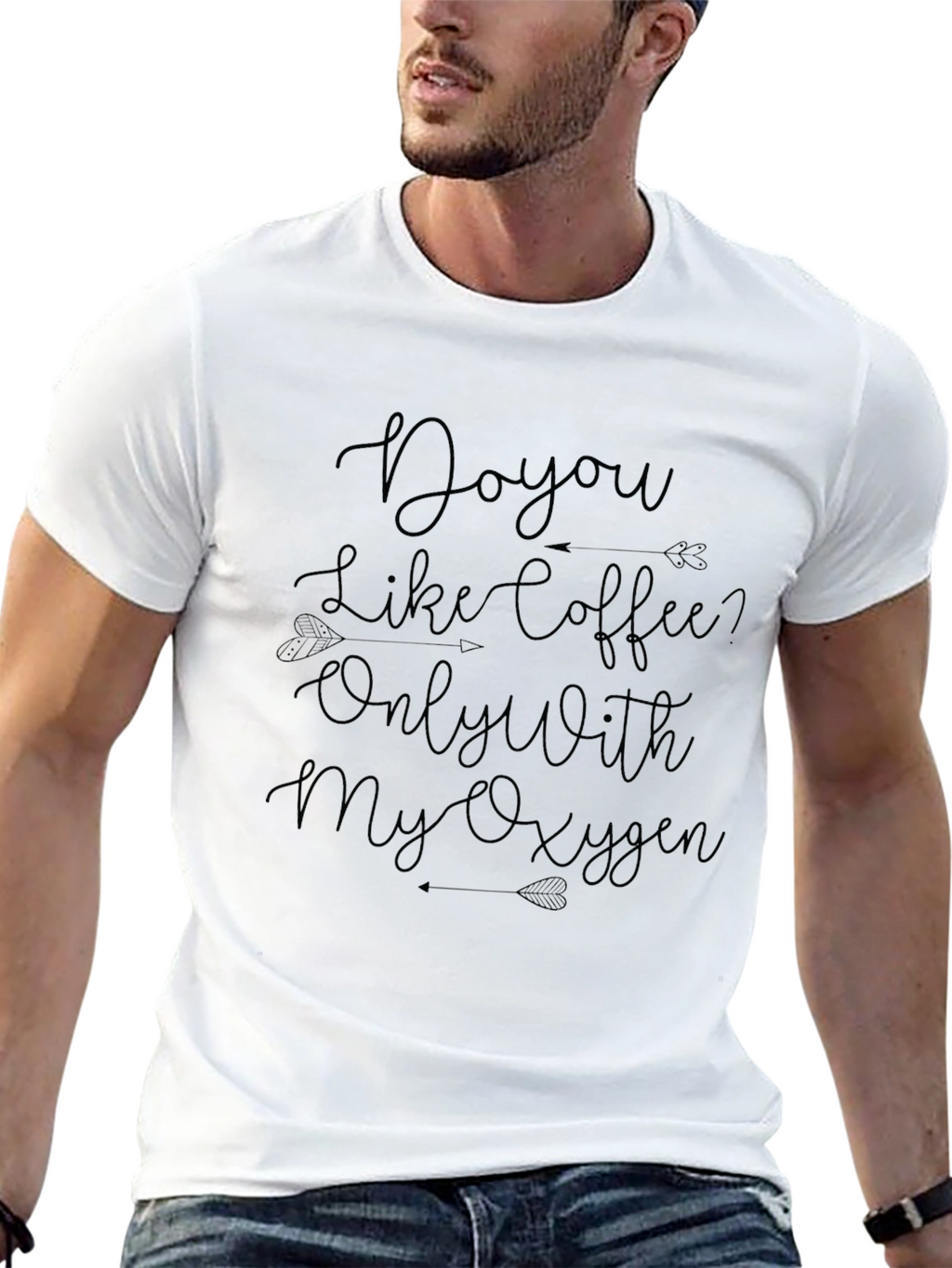 Coffee & Oxygen Graphic Tee - Black