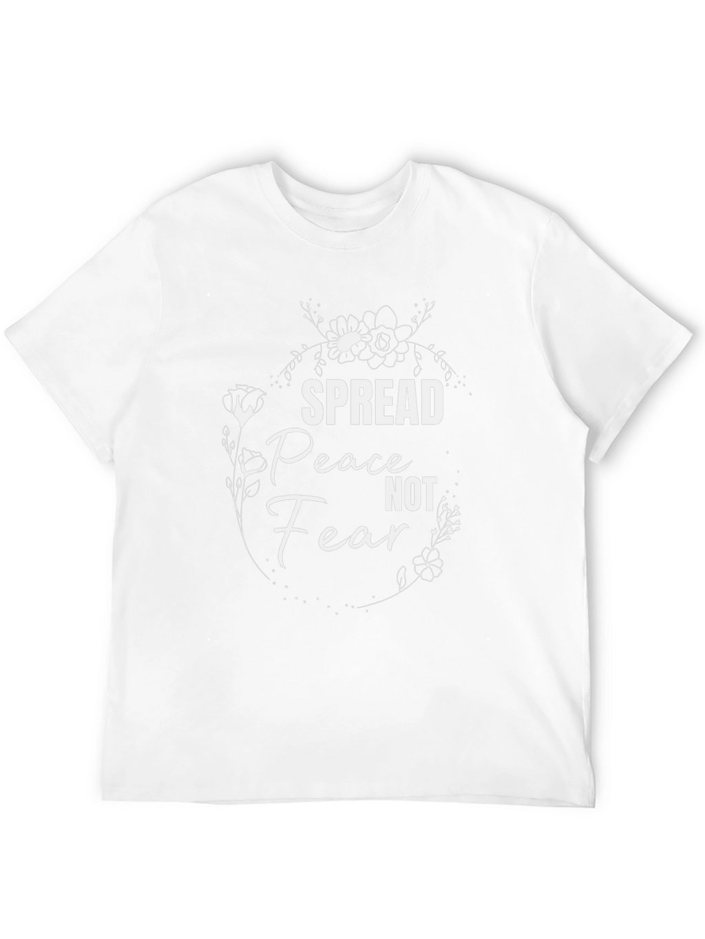 Spread Peace Not Fear Black Graphic T-Shirt