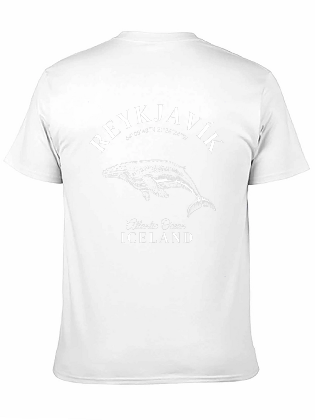 Reykjavik Iceland Whale Graphic Tee - Black