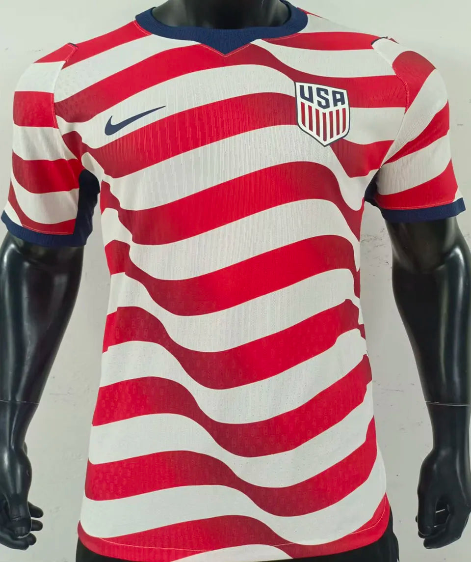 2026/27 U.S Home White And Red Player Version Soccer Jersey 背后是空白 Front