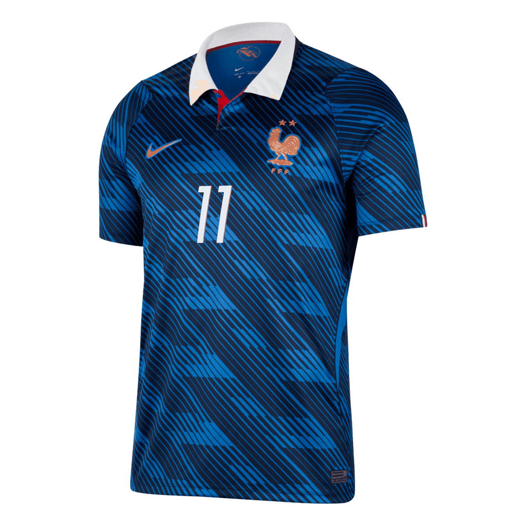 OLISE #11 France Home Soccer Jersey World Cup 2026 Blue Image 3