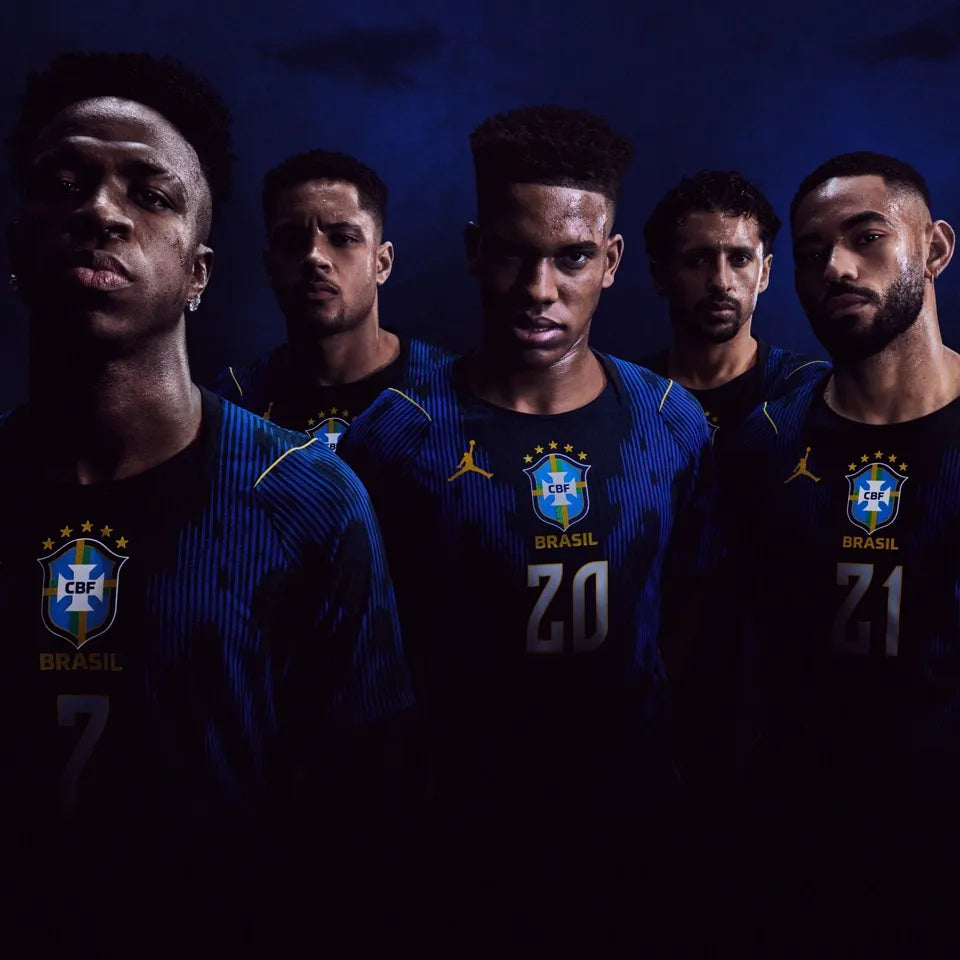 2026/27 Brazil 1:1 Quality Away Blue Fans Soccer Jersey (Have Right Patch 有右臂章 白底金字） Detail 3