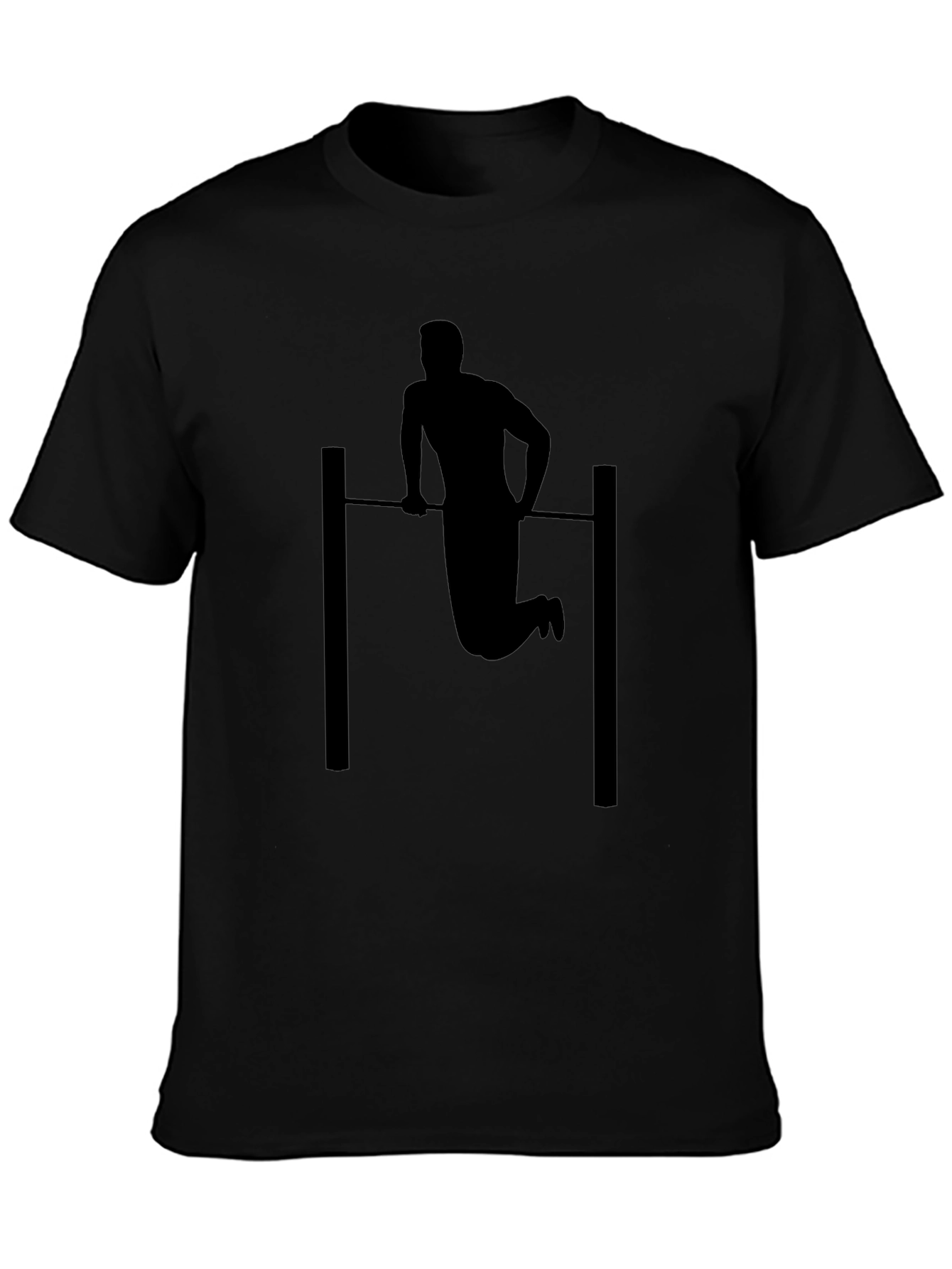 Black Pull-Up Silhouette Graphic Tee