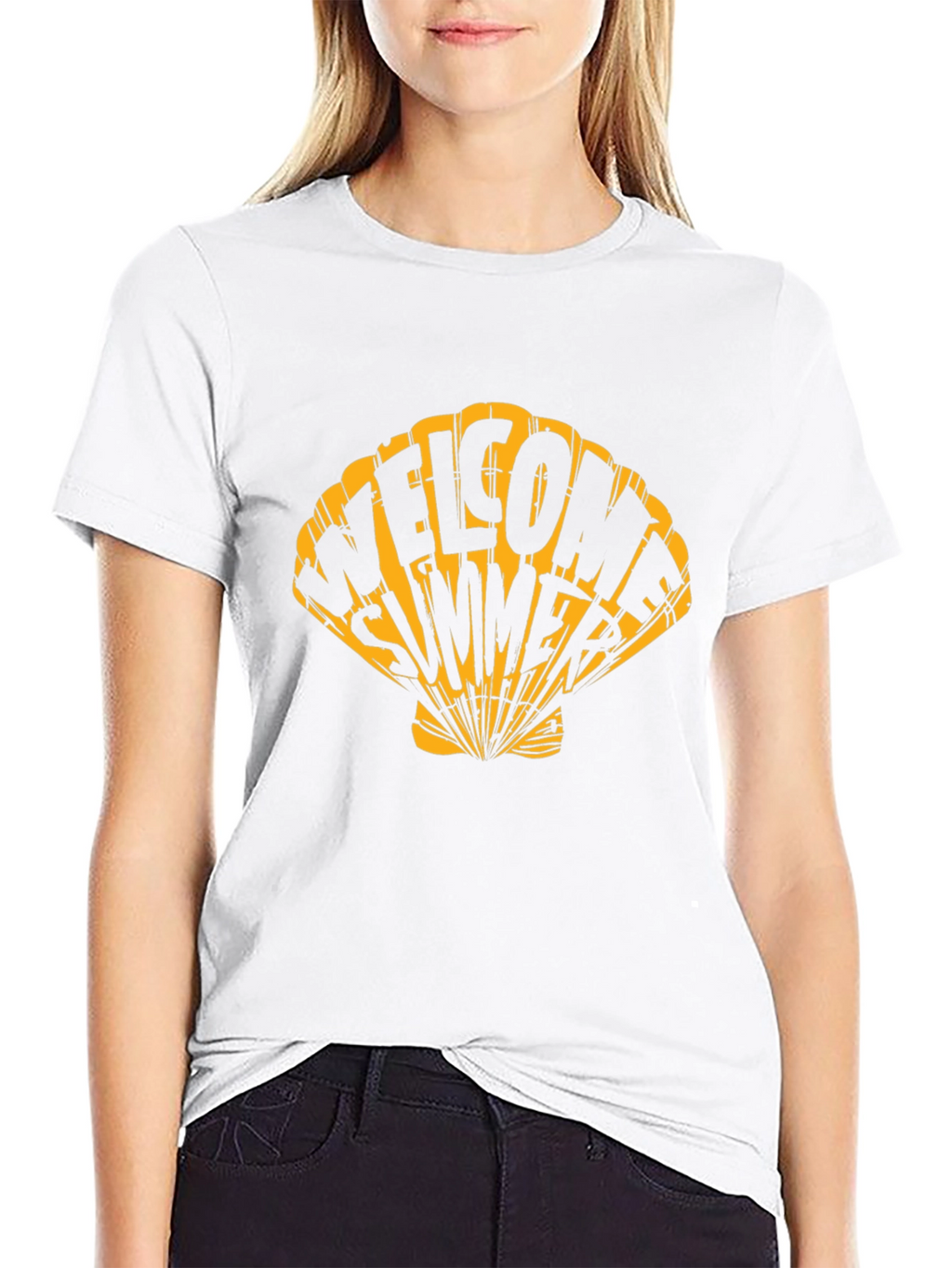 Welcome Summer Graphic Tee - Seashell Design
