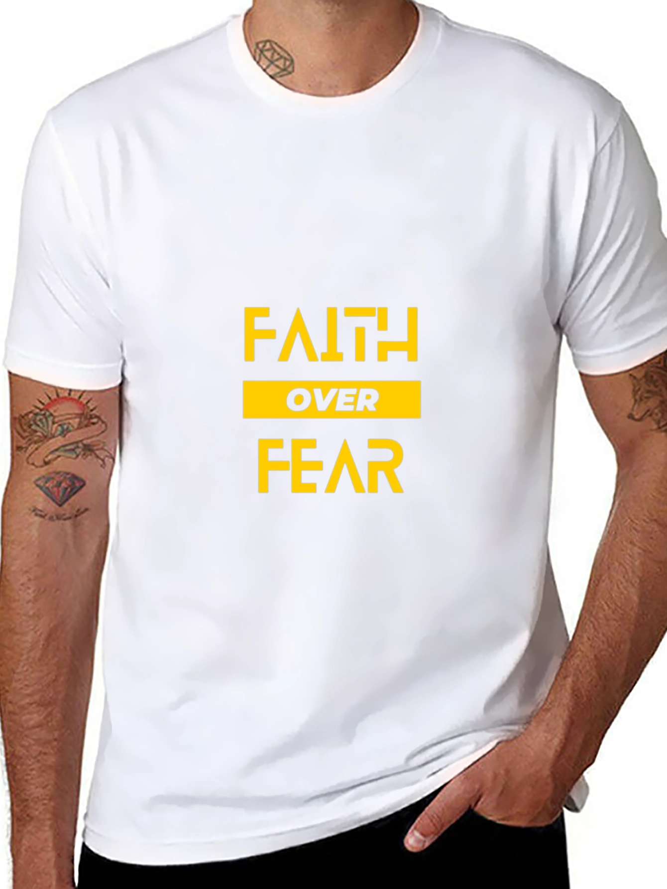 Faith Over Fear Black Graphic Tee