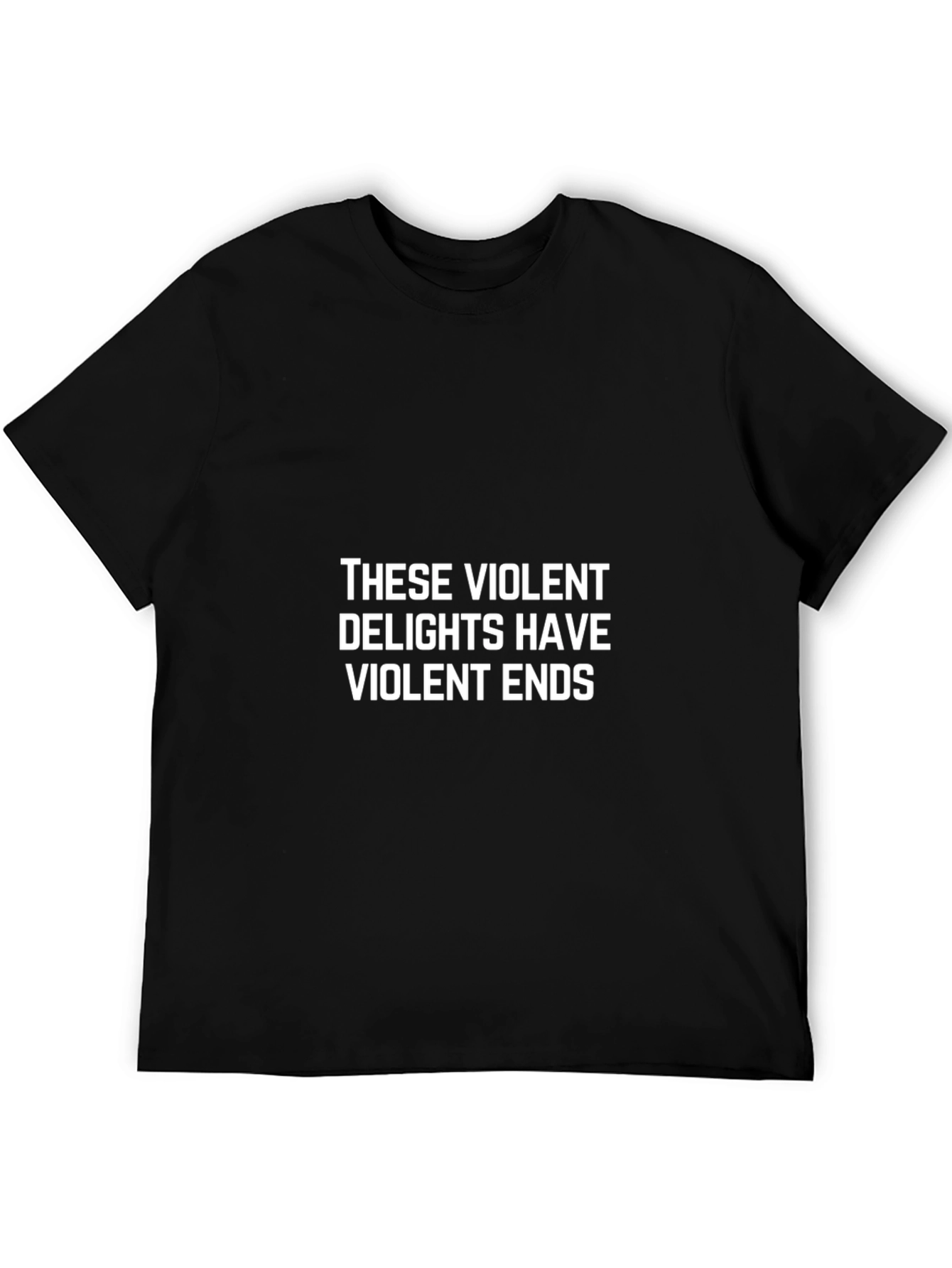 Violent Delights Graphic Tee - Black Cotton Shirt