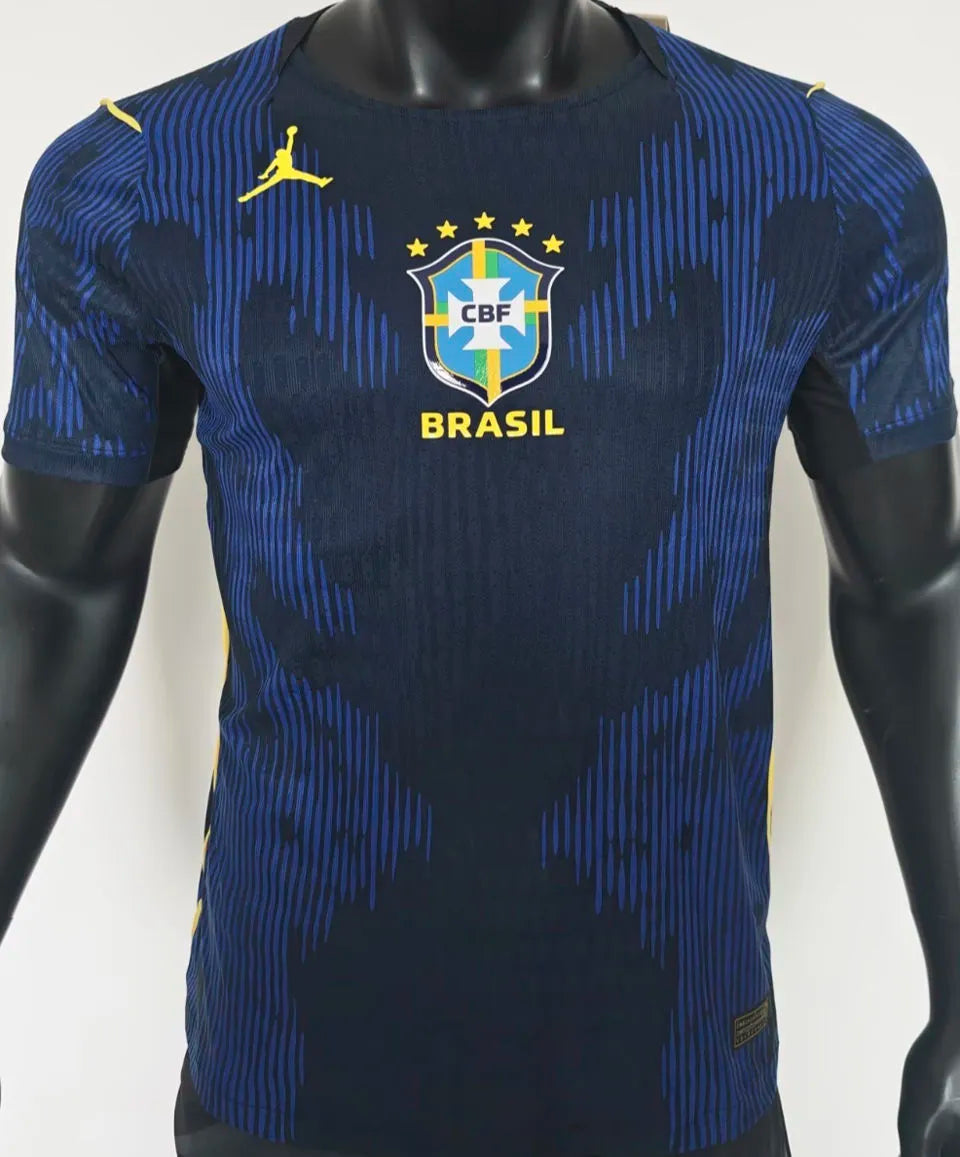 NEYMAR JR #10 Brazil Away Blue Player Version Soccer Jersey 2026/27 ★★ Back