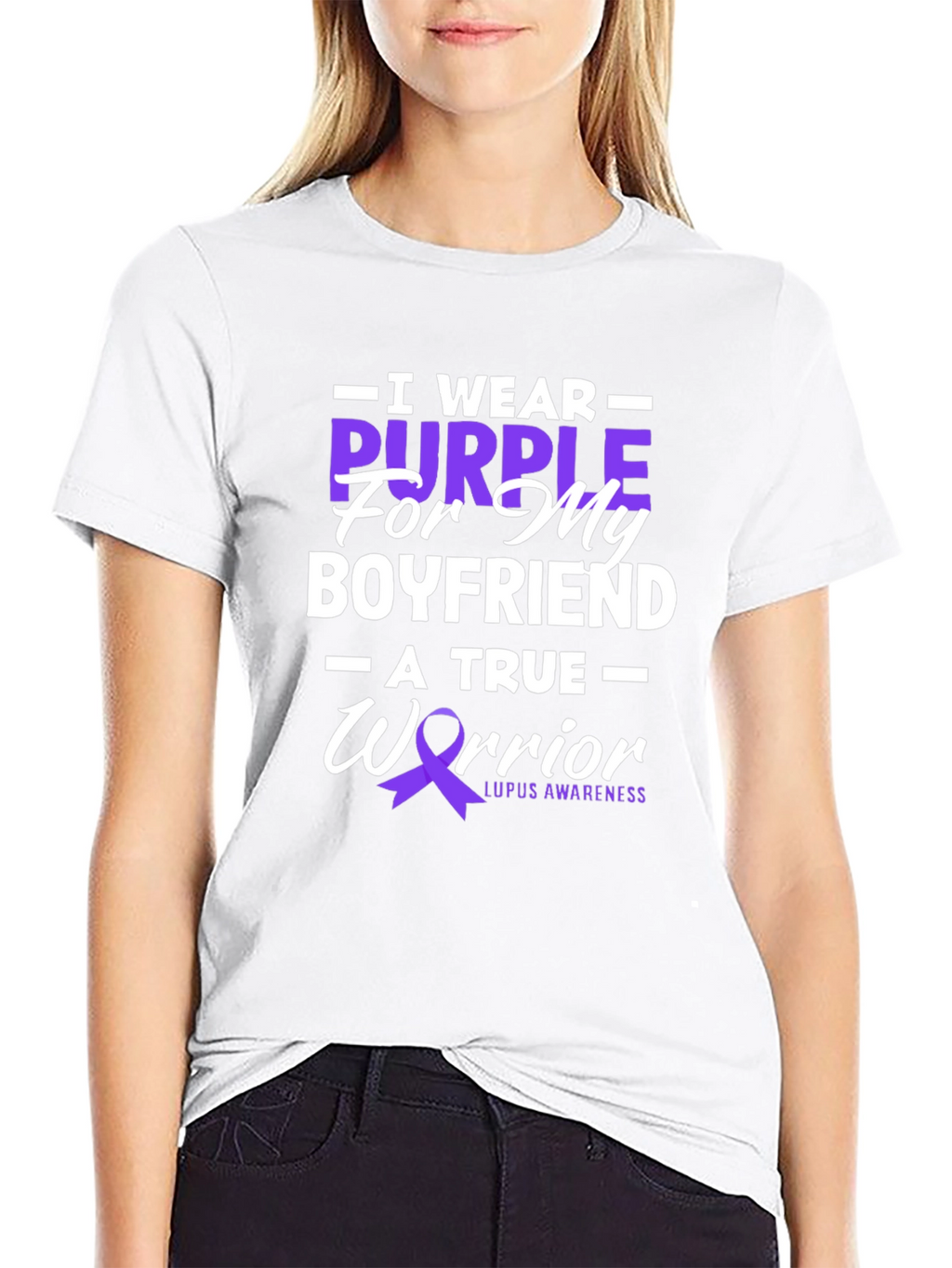 Purple Warrior Lupus Awareness Graphic T-Shirt