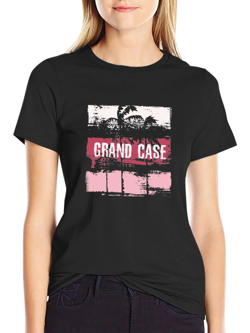 Grand Case Palm Tree Graphic T-Shirt