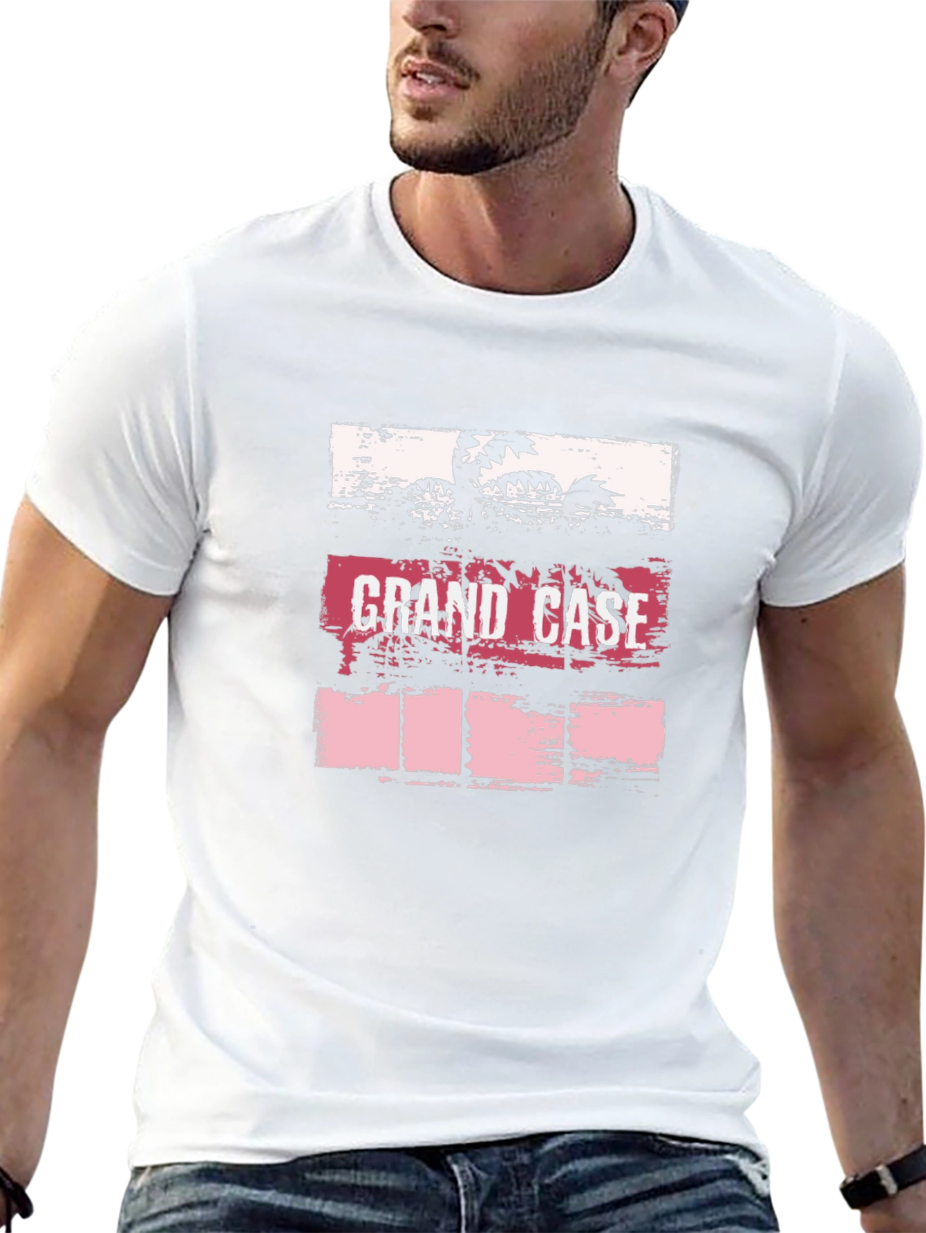 Grand Case Palm Tree Graphic T-Shirt