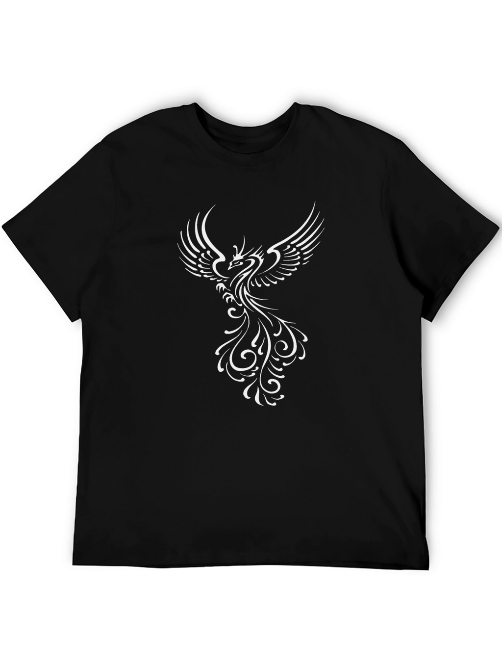 Phoenix Graphic Print Black T-Shirt