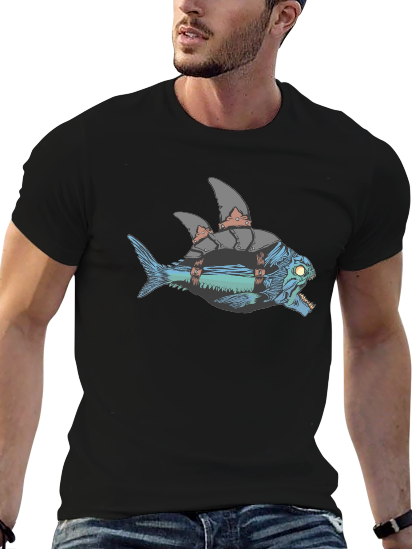 Armored Fish Graphic Tee