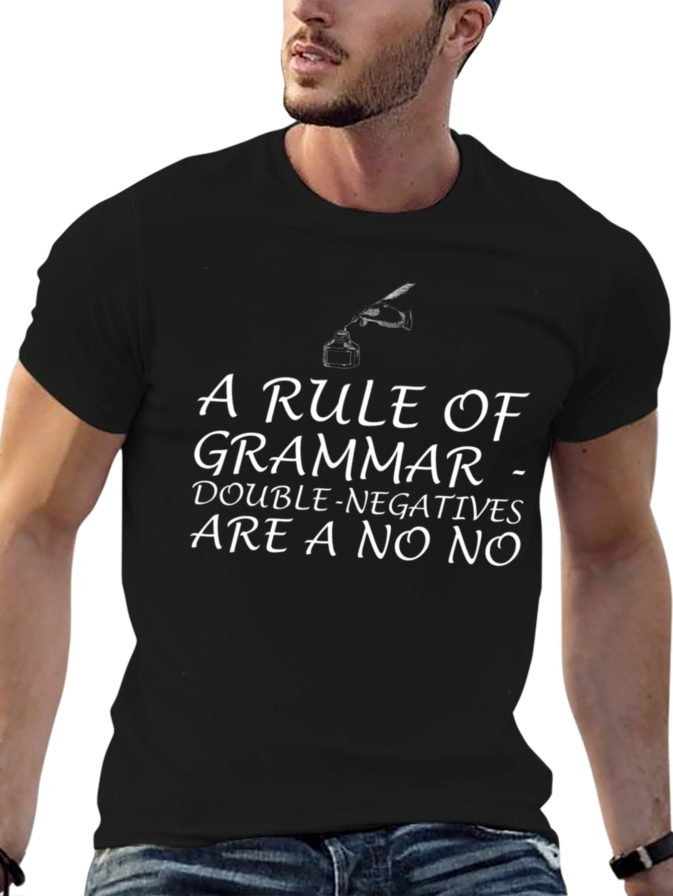 Grammar Rule T-Shirt: Double Negatives No No!