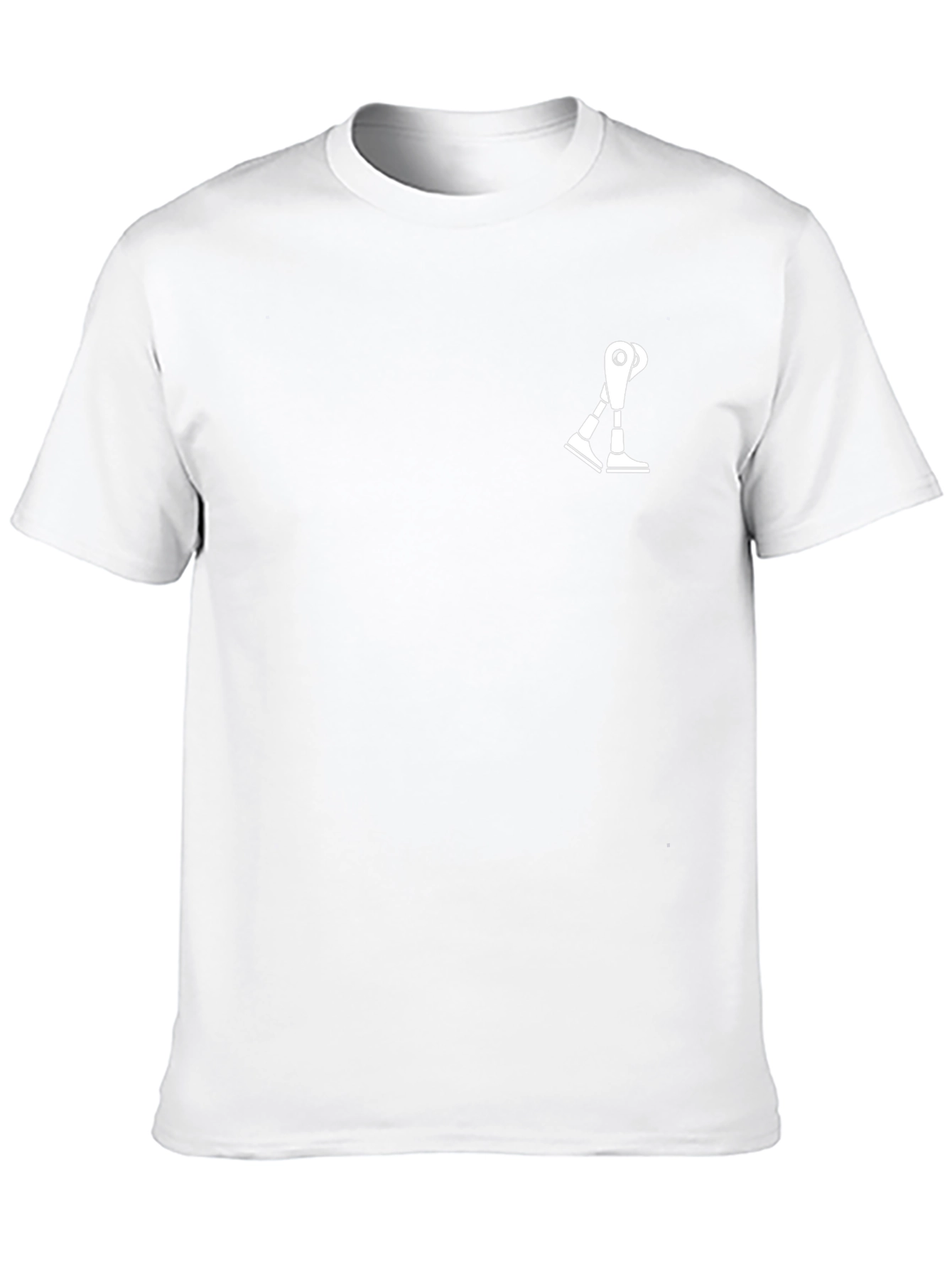 Modern Black Tee with Robotic Leg Graphic