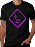Sailboat Graphic Tee - Modern Black Shirt