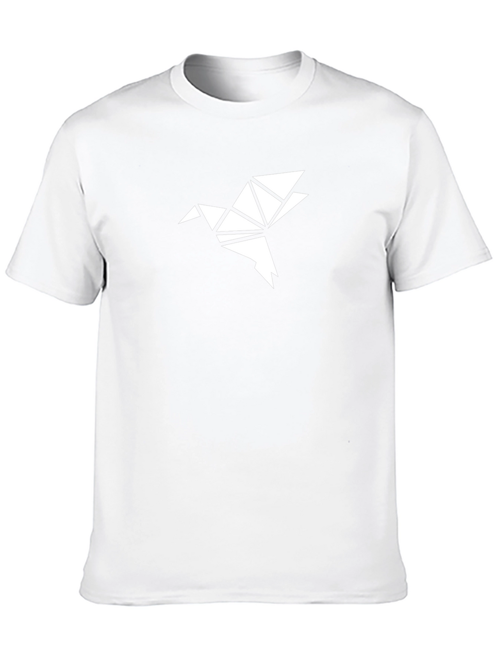 Geometric Origami Bird Tee - Black