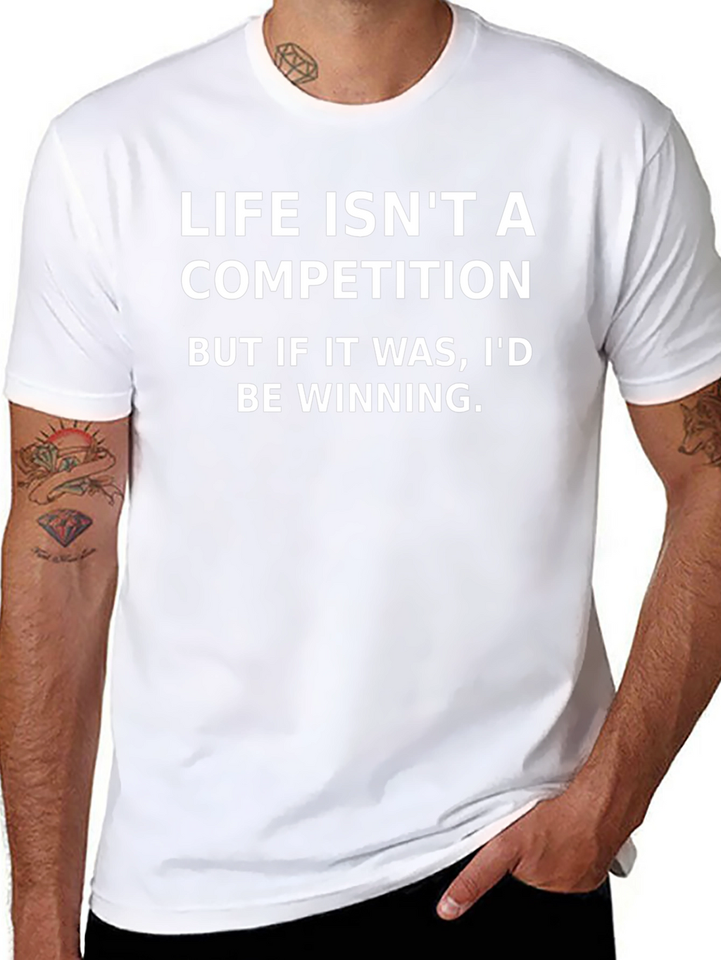 Funny Life Isnt a Competition Black T-Shirt