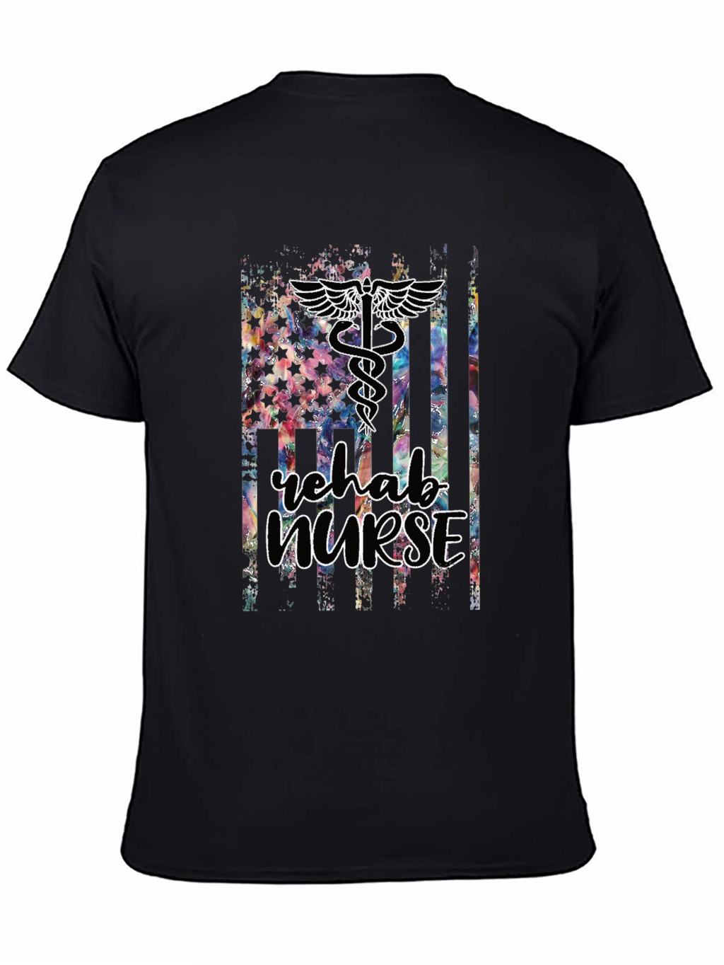 Rehab Nurse American Flag Tee - Nurse Apparel
