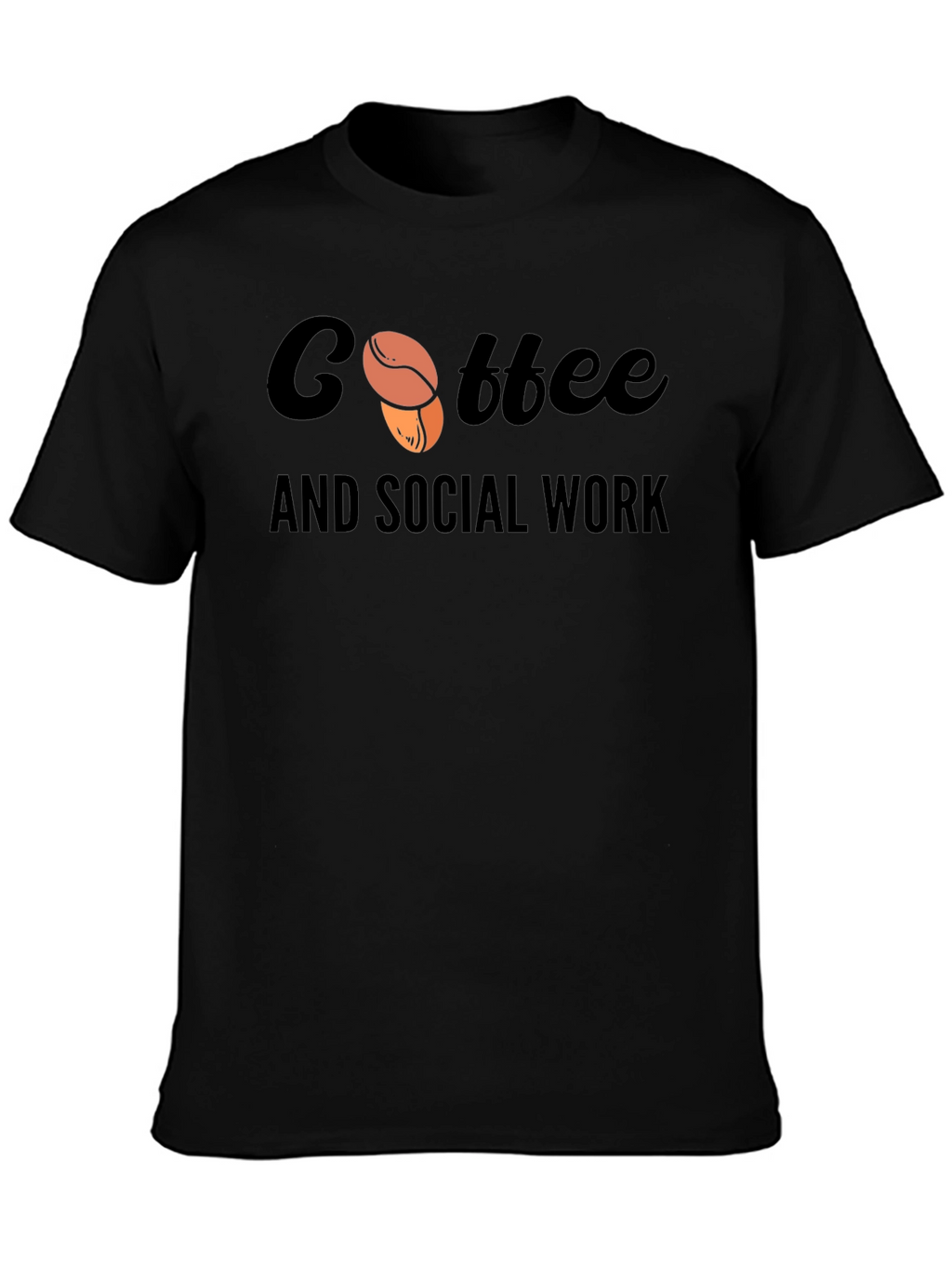 Coffee and Social Work Black T-Shirt