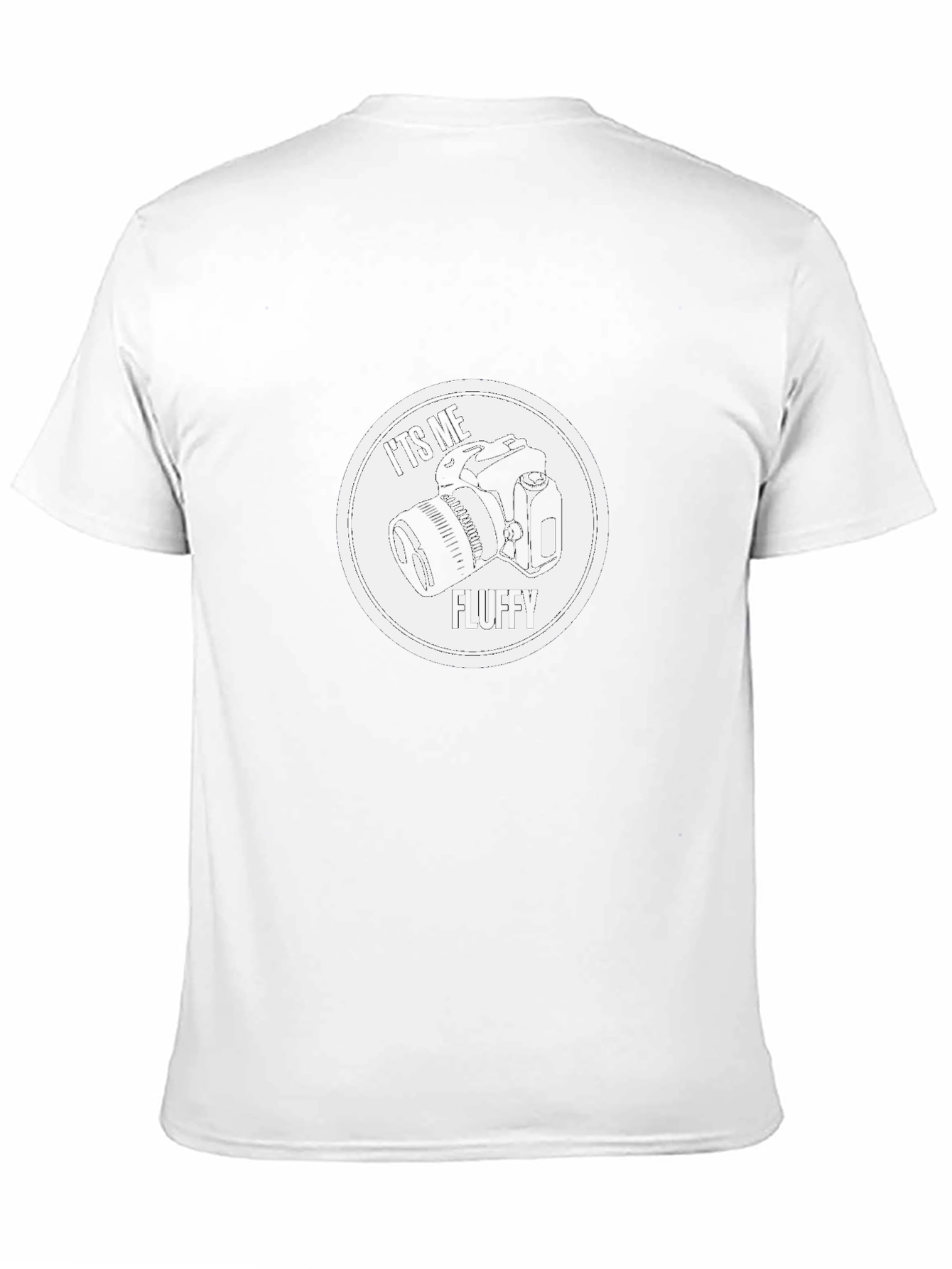 Its Me Fluffy Camera Black T-Shirt