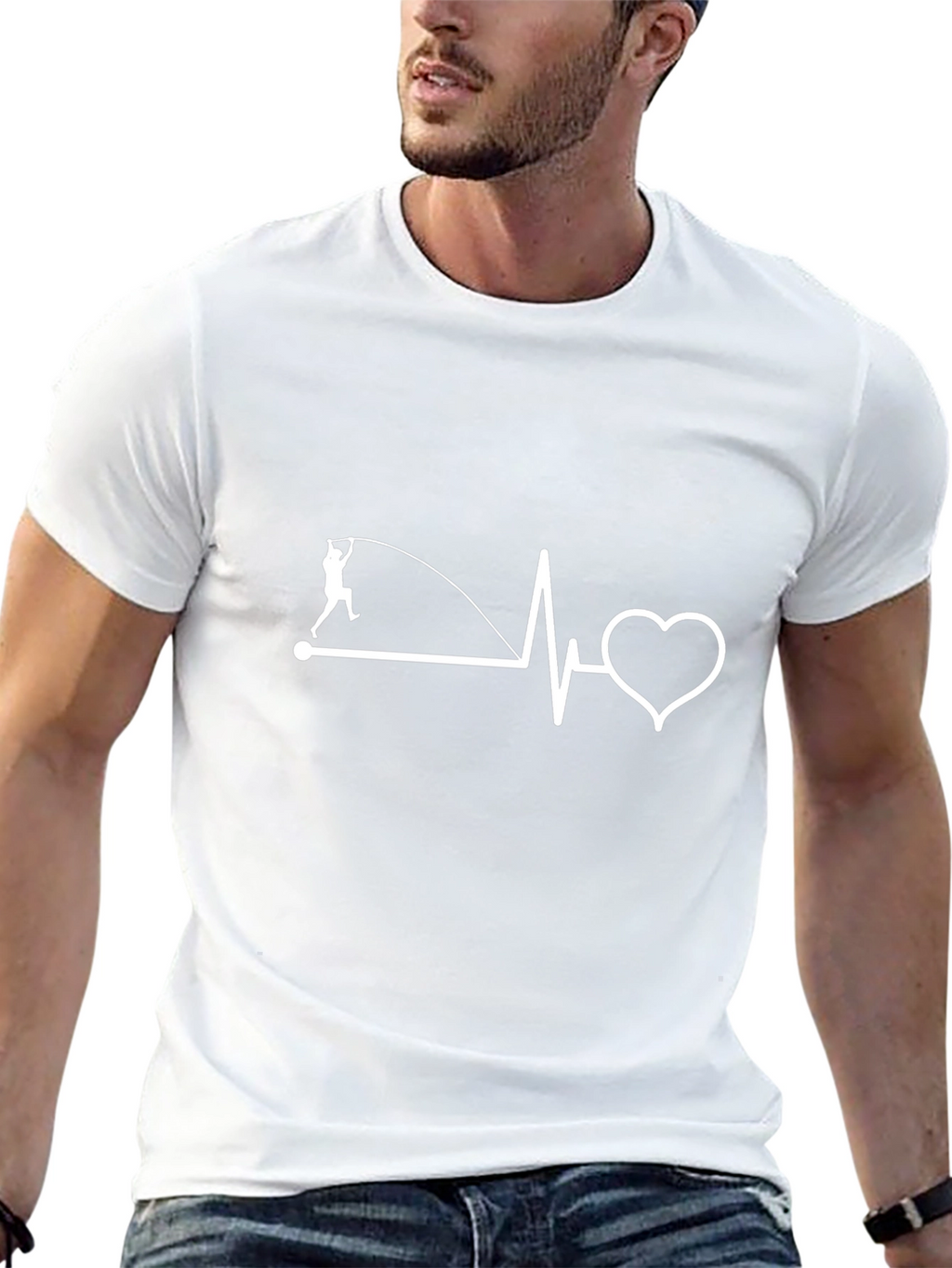 Pole Vault Heartbeat T-Shirt - Athlete Lover