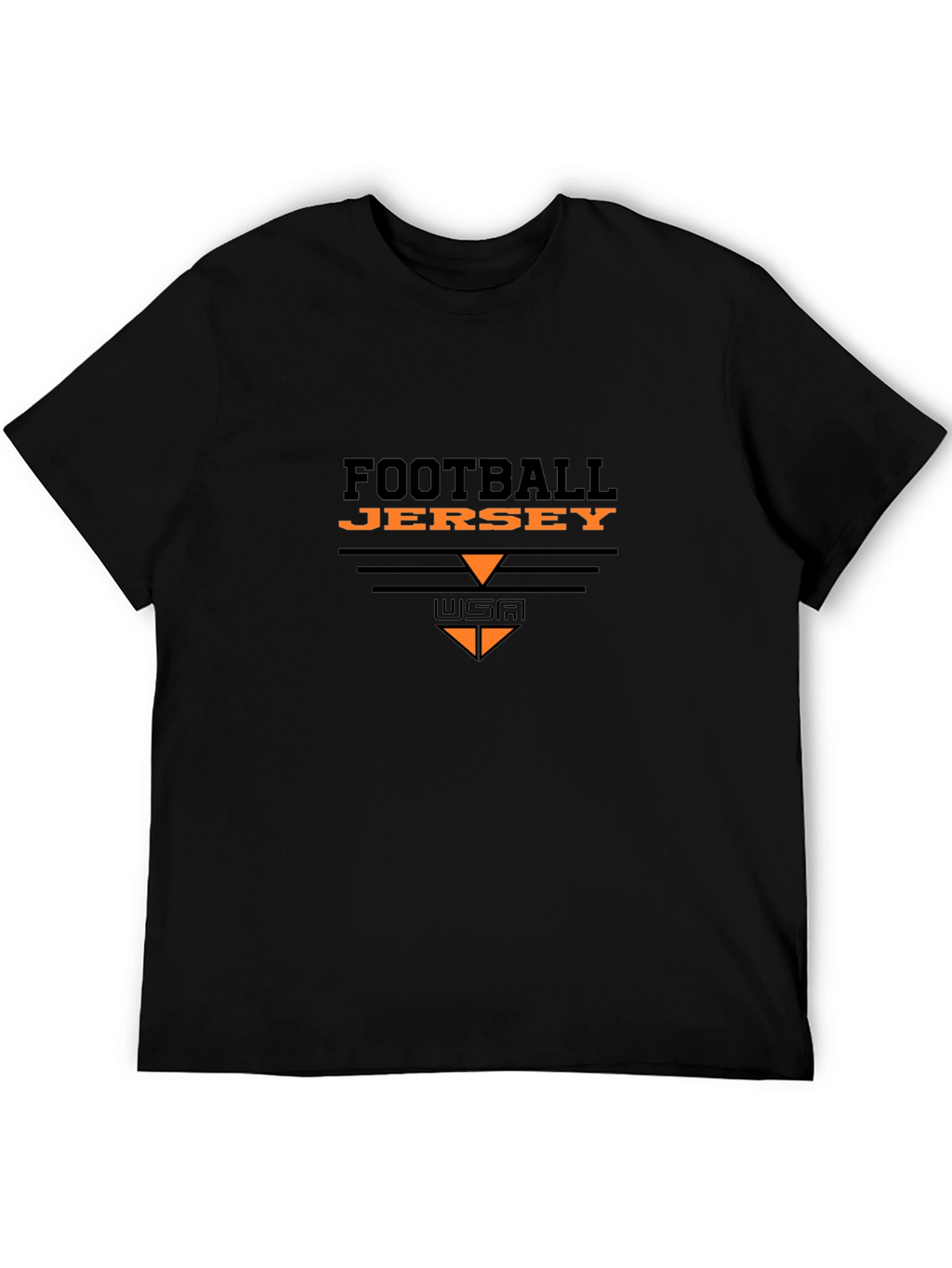 Football Jersey Graphic Tee - Black