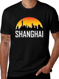 Shanghai Skyline Graphic T-Shirt