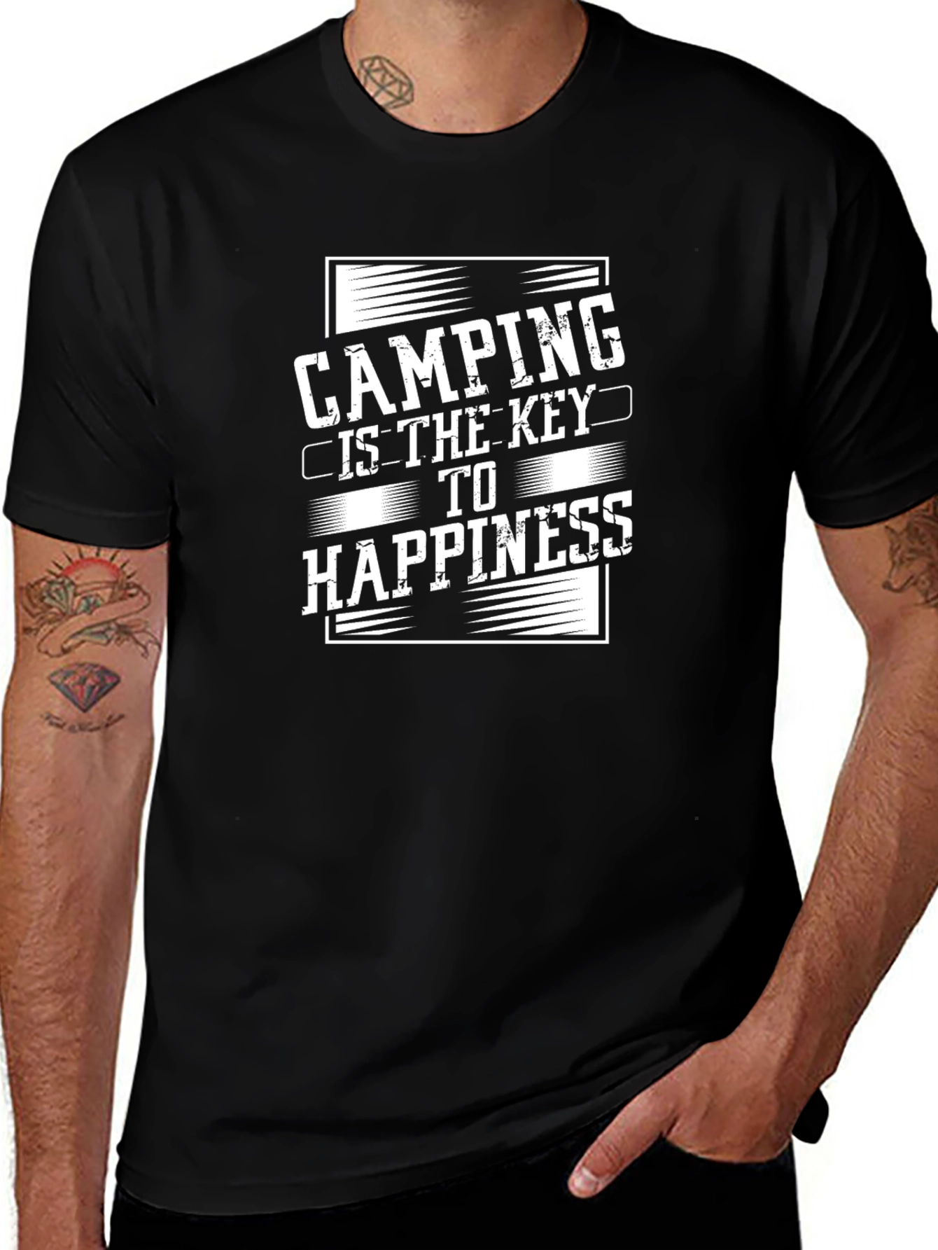 Camping is the Key to Happiness Graphic T-Shirt