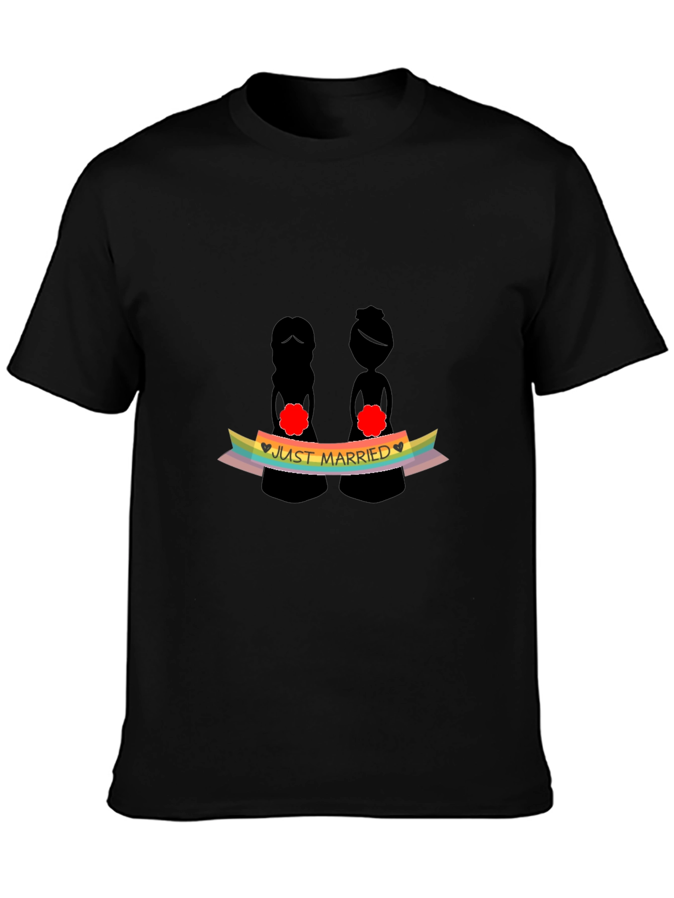 Just Married LGBTQ+ Pride T-Shirt