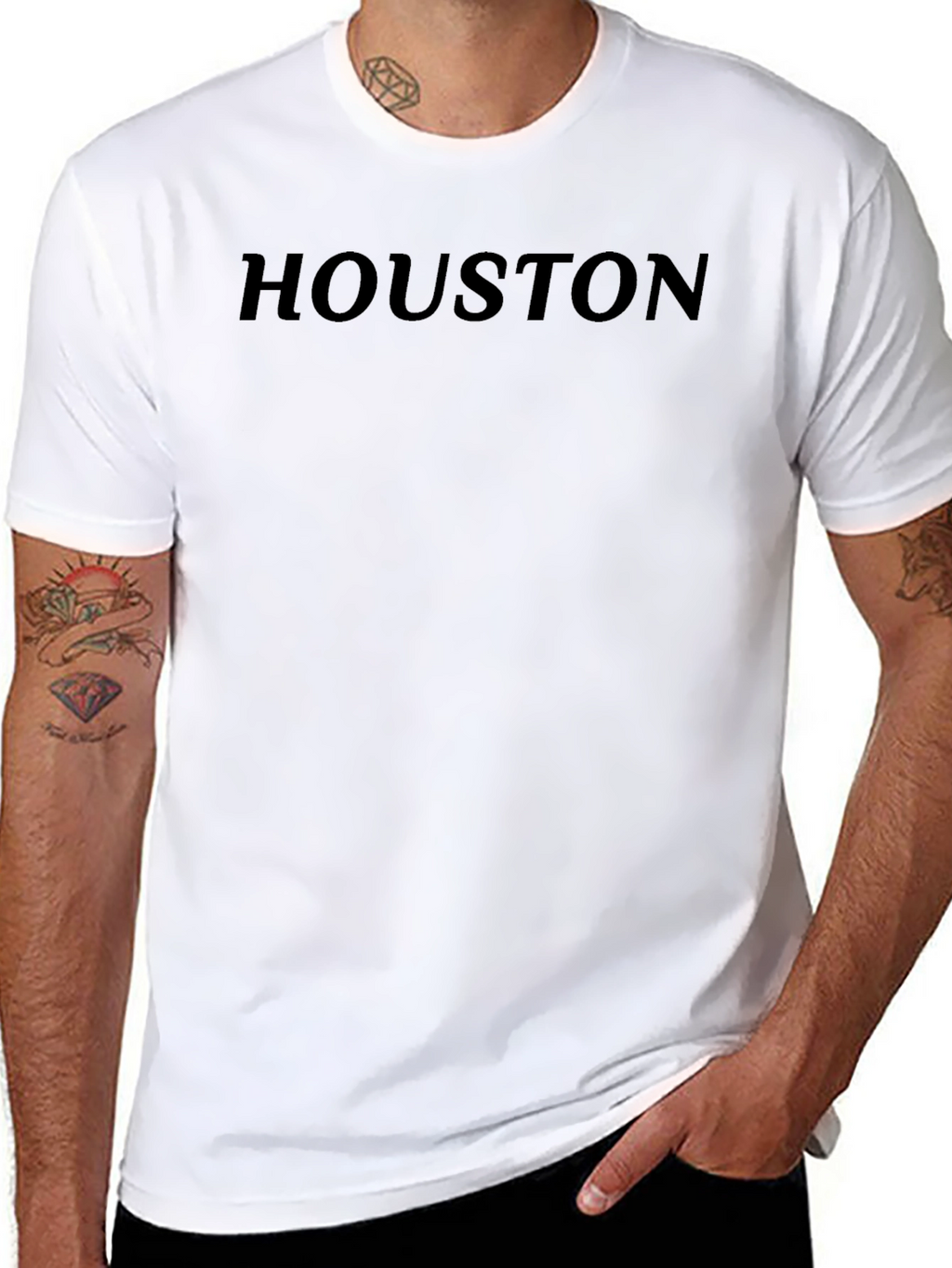 Houston Graphic Tee - Black Cotton Comfort