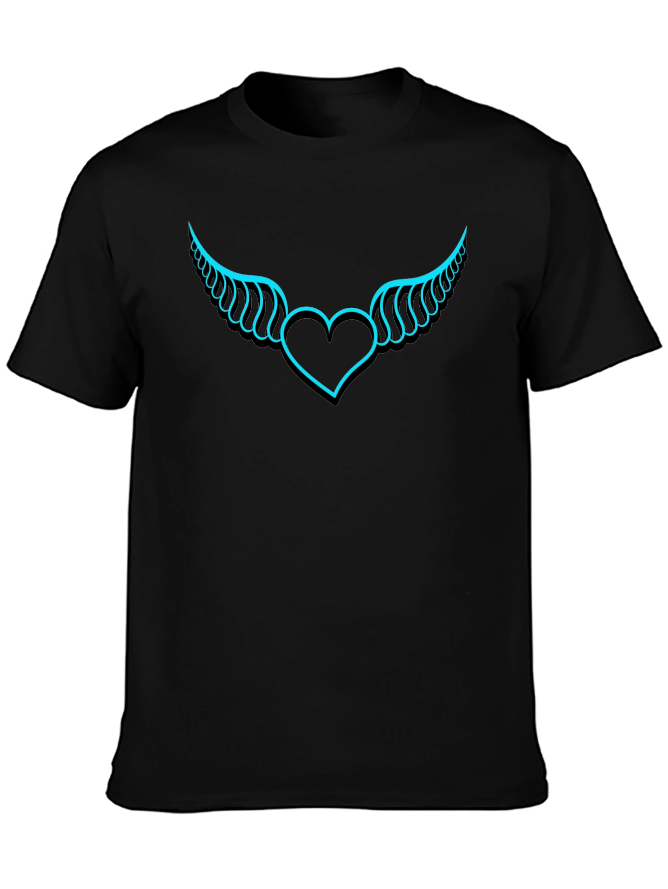 Winged Heart Graphic T-Shirt - Black