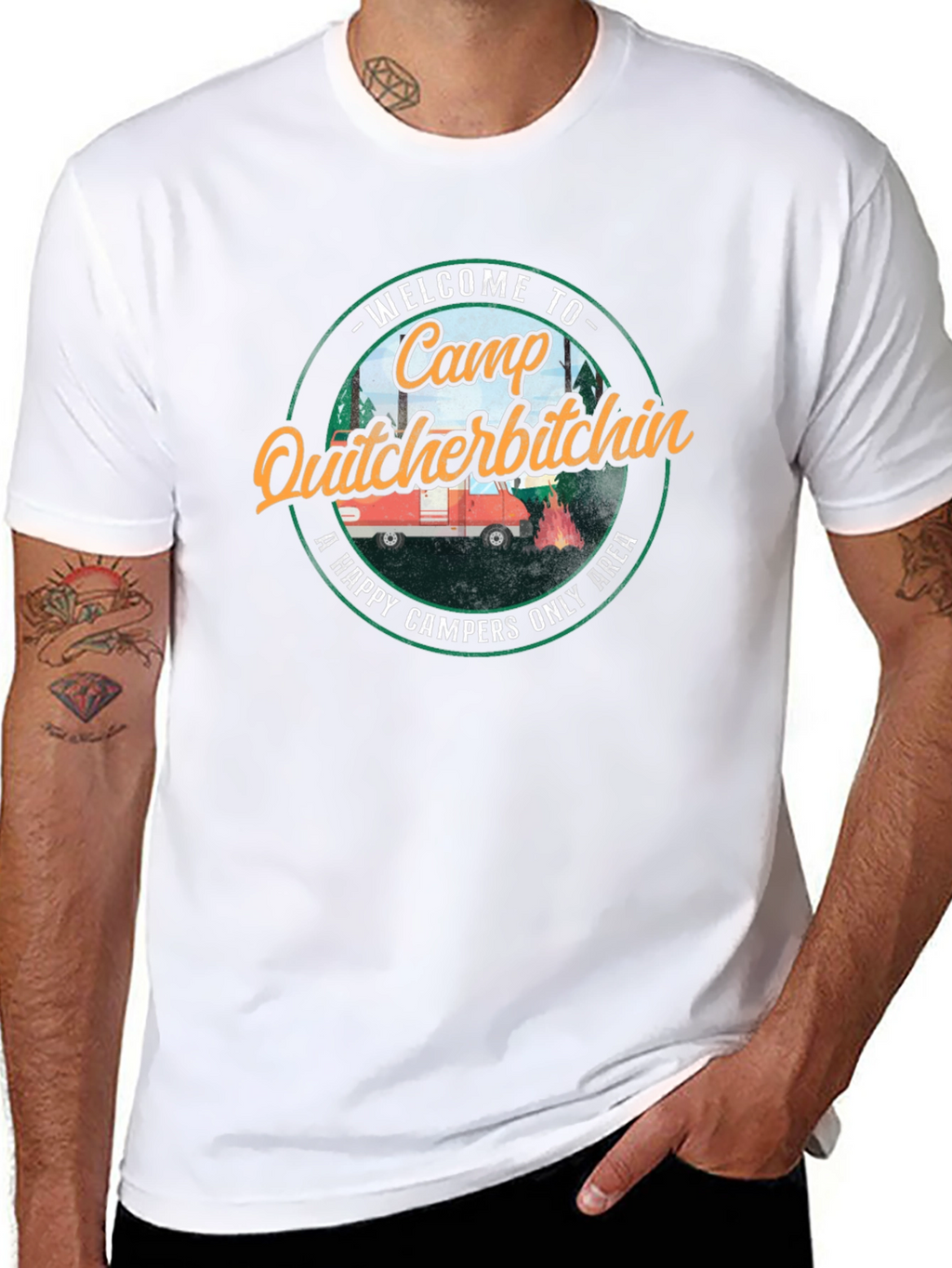 Camp Quitcherbitchin Graphic T-Shirt - Happy Camper Apparel