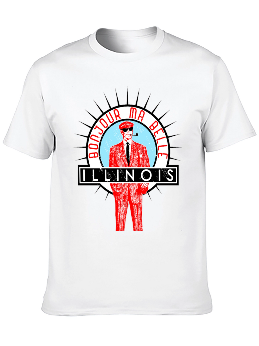 Bonjour Ma Belle Illinois Graphic T-Shirt