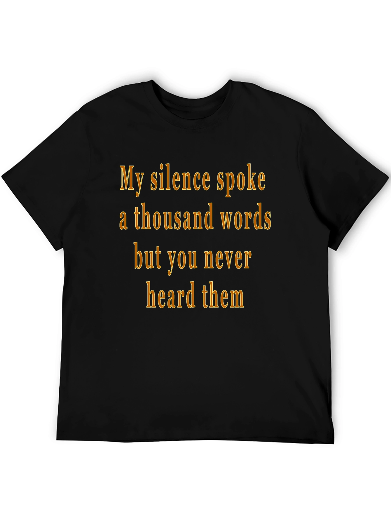 Silence Spoke T-Shirt - Black Graphic Tee
