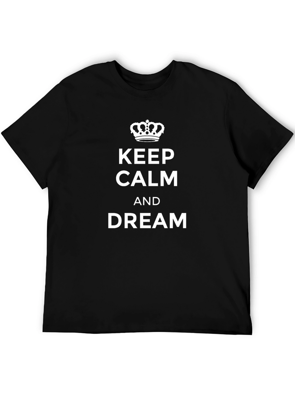 Keep Calm and Dream Graphic Tee - Black