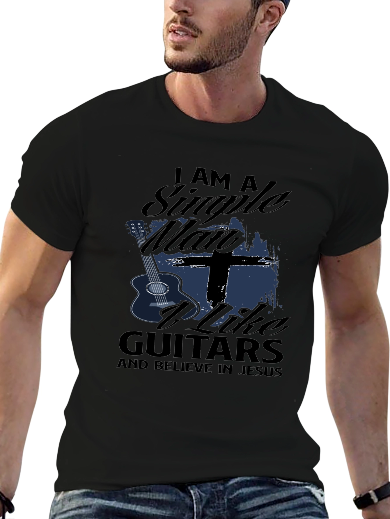 Single Man Guitars & Jesus Black Tee