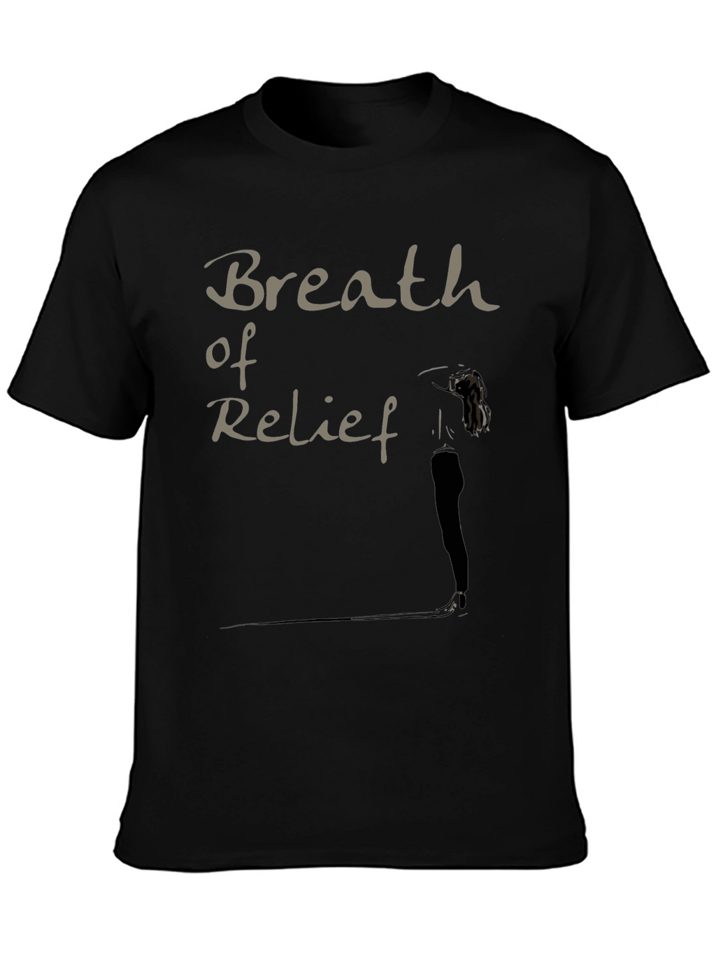 Breath of Relief Graphic Black T-Shirt