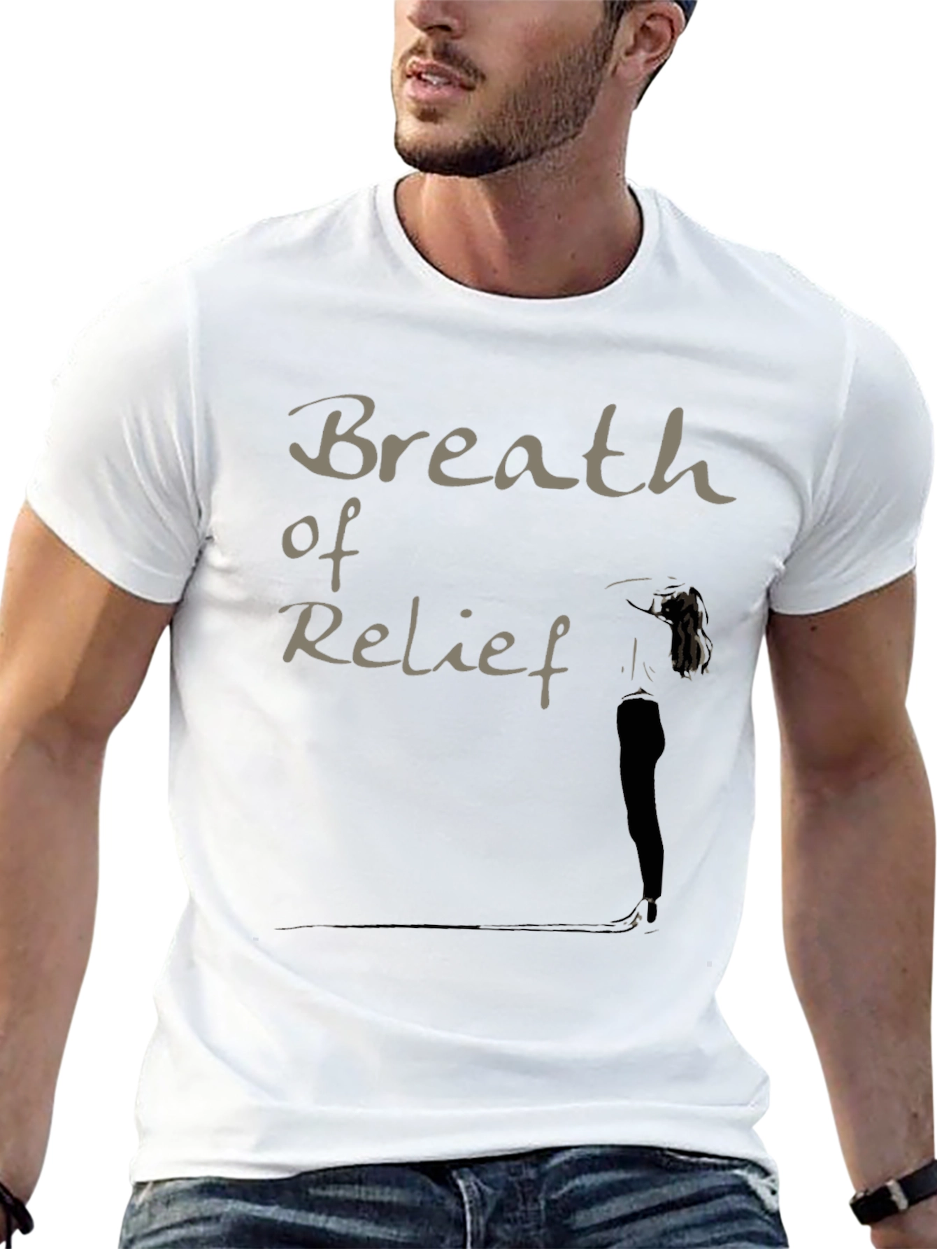 Breath of Relief Graphic Black T-Shirt