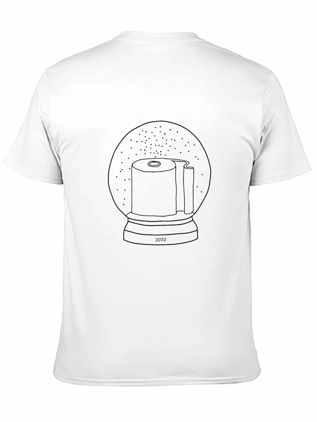 Novelty 2020 Toilet Paper Snow Globe Black T-Shirt